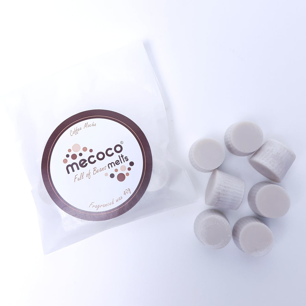 Full of Beans / Coffee Mocha, Beige Scented Soy Wax Melts refill bag