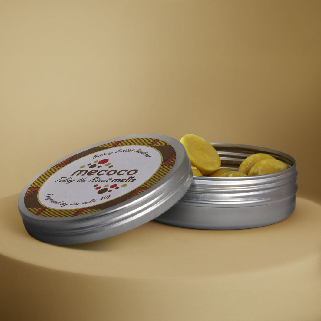 Taking the Biscuit / Buttery Shortbread, Scented Soy Wax Melts Tin