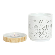 Load image into Gallery viewer, Butterfly Wood Effect Wax Melter
