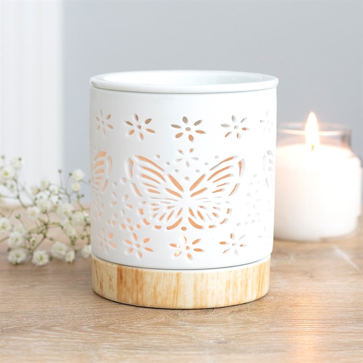 Butterfly Wood Effect Wax Melter