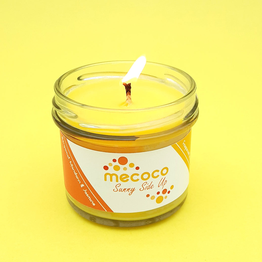 Sunny Side Up / Bergamot, Mandarin & Jasmine, Yellow Scented Soy Wax Candles