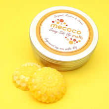 Load image into Gallery viewer, Sunny Side Up / Bergamot, Mandarin &amp; Jasmine, Yellow Scented Soy Wax Melts Tin
