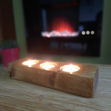 Load image into Gallery viewer, Rustic Wood Tealight Holder

