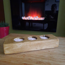 Load image into Gallery viewer, Rustic Wood Tealight Holder
