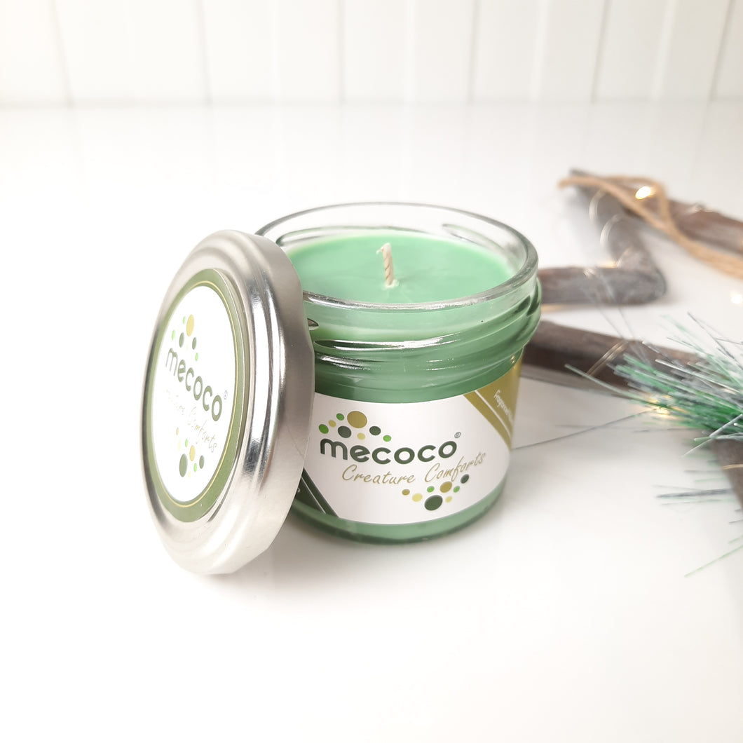 Creature Comforts / Cranberry, Orange & Cinnamon, Green Scented Soy Wax Candles