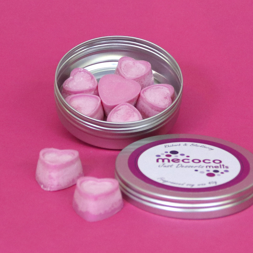 Just Desserts / Rhubarb & Blackberry,  Pink Scented Soy Wax Melts