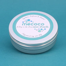 Load image into Gallery viewer, A Drop in the Ocean / Rocksalt&amp; Driftwood, Blue Scented Soy Wax Shards Tin
