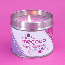 Load image into Gallery viewer, Just Desserts / Rhubarb &amp; Blackberry,  Pink Scented Soy Wax Candles

