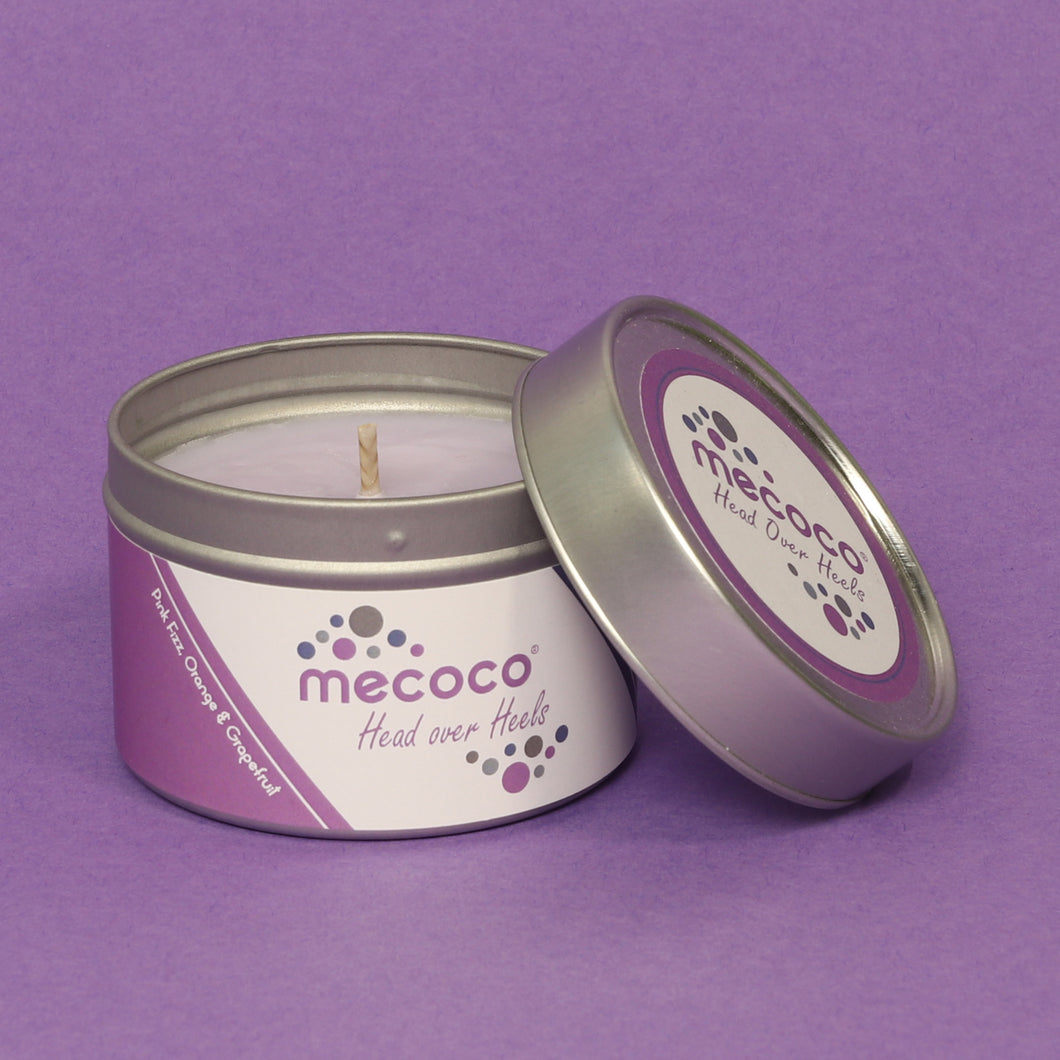 Head over Heels / Pink Fizz & Citrus, Purple Scented Soy Wax Candles
