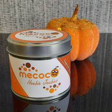 Load image into Gallery viewer, Heebie Jeebies / Pumpkin Spice, Orange coloured Scented Soy Wax Candles
