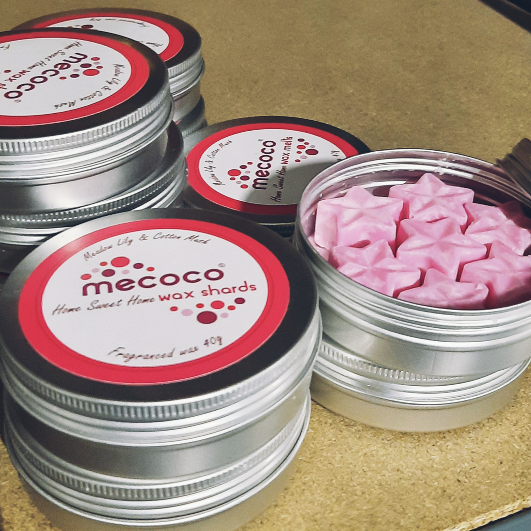 Home Sweet Home / Meadow Lily & Cotton Musk, Pink Scented Soy Wax Melts Tin